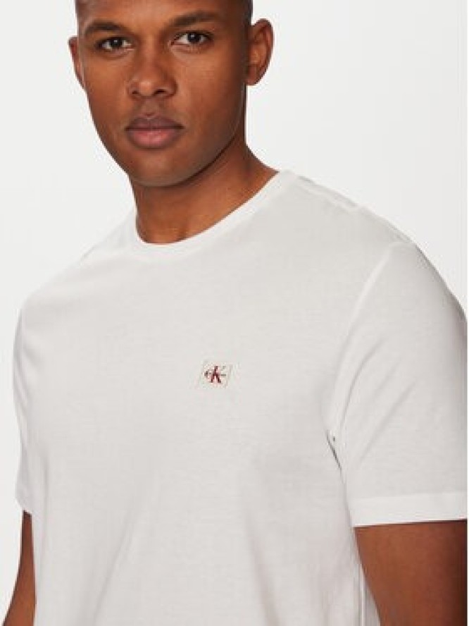 Calvin Klein Jeans T-Shirt LV04RC272G Biały Regular Fit