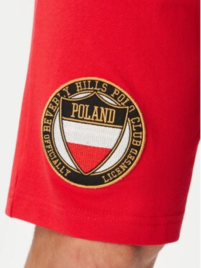 Beverly Hills Polo Club Szorty sportowe F-SS26M-BJ0005 Czerwony Regular Fit
