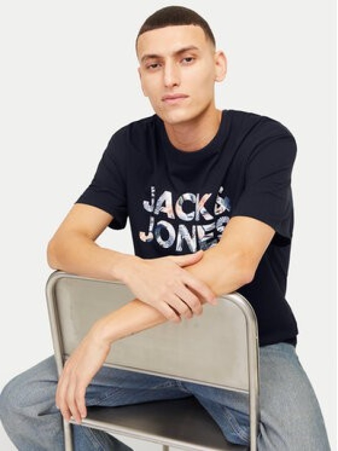 Jack & Jones T-Shirt Bryan 12268127 Granatowy Relaxed Fit