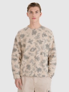 4F Bluza dresowa nierozpinana bez kaptura męska - beżowa L