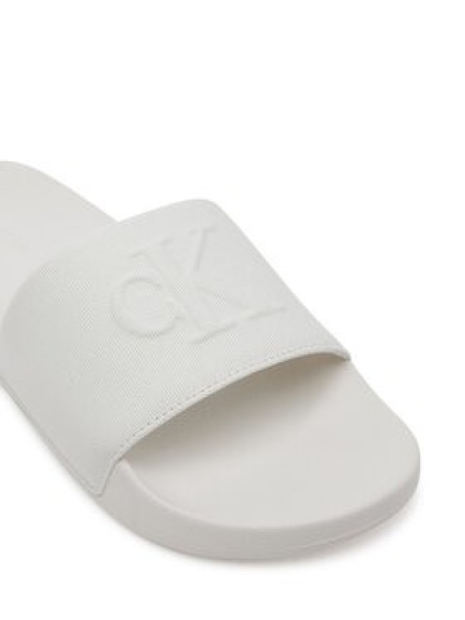 Calvin Klein Jeans Klapki Slide Hf Mono Cv YM0YM01282 Biały
