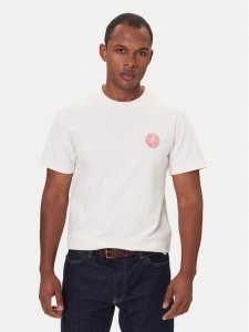 Mustang T-Shirt Akron 1016869 Écru Relaxed Fit