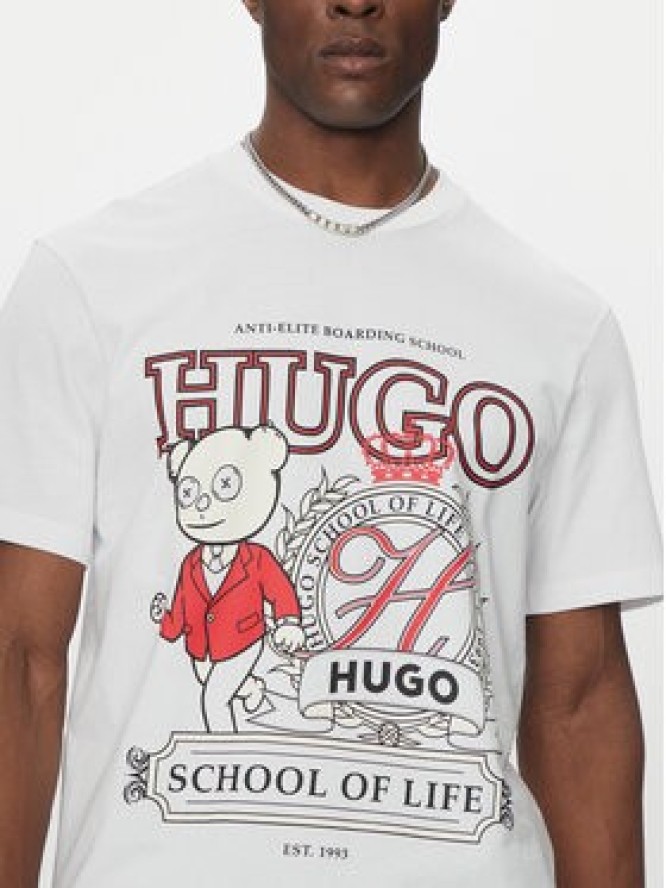 HUGO T-Shirt 50538254 Biały Relaxed Fit