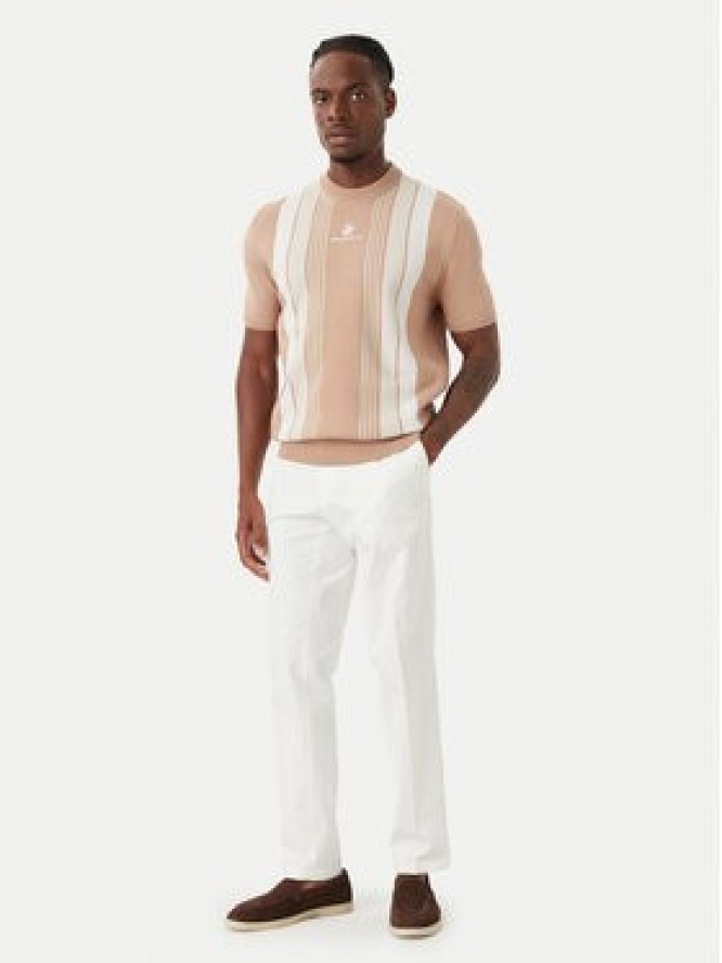 Beverly Hills Polo Club T-Shirt M7611-HR Beżowy ciemny Regular Fit