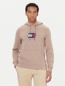 Tommy Hilfiger Bluza Linear Flag MW0MW41332 Beżowy Regular Fit