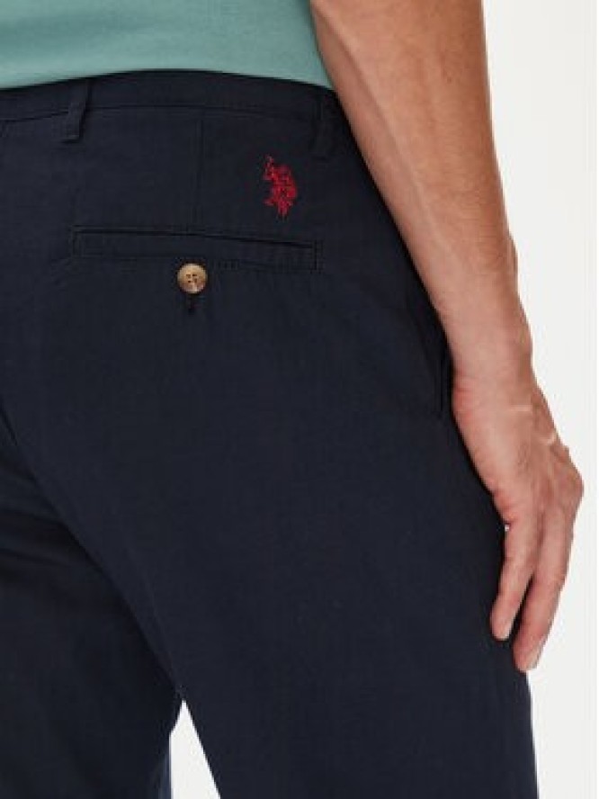 U.S. Polo Assn. Chinosy MUP3610 Granatowy Slim Fit