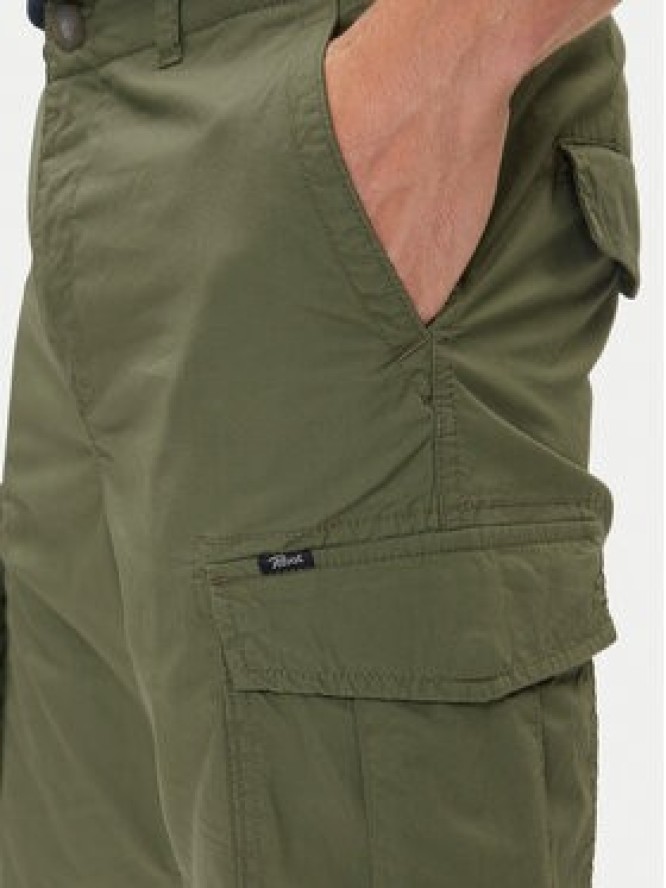 Petrol Industries Szorty materiałowe M-1050-SHO600 Zielony Cargo Fit