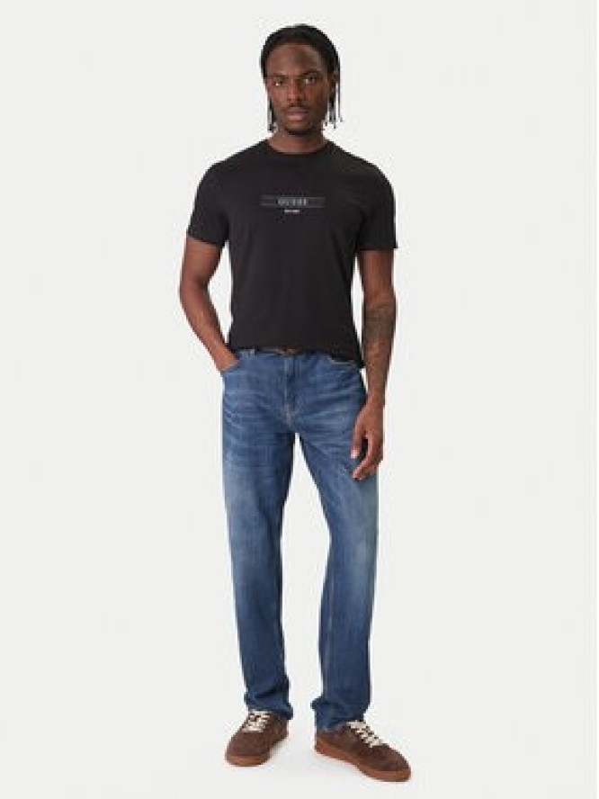 Guess T-Shirt M6RI17 J1314 Czarny Slim Fit