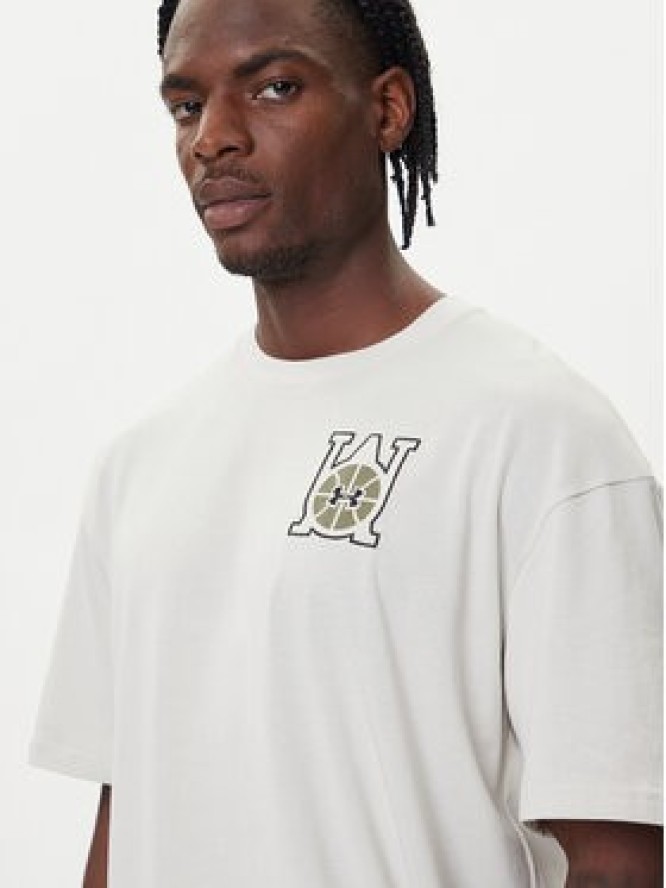 Under Armour T-Shirt Hoops Courtside 6003686 Biały Oversize