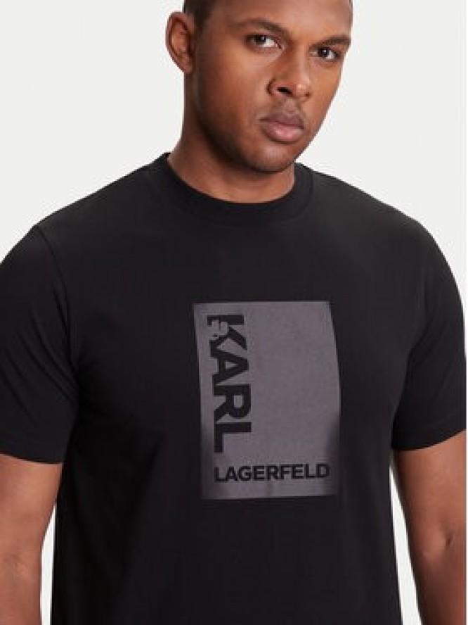 KARL LAGERFELD T-Shirt 755038 553235 Czarny Regular Fit