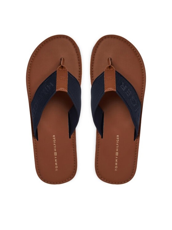 Tommy Hilfiger Japonki Jacquard Logo FM0FM05808 Granatowy