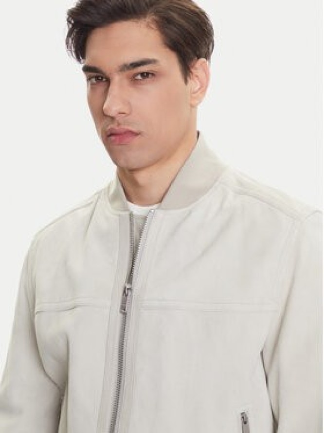 BOSS Kurtka skórzana Johice 50543505 Beżowy Regular Fit