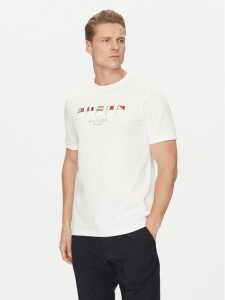 Tommy Hilfiger T-Shirt Multi Flags MW0MW38616 Biały Regular Fit