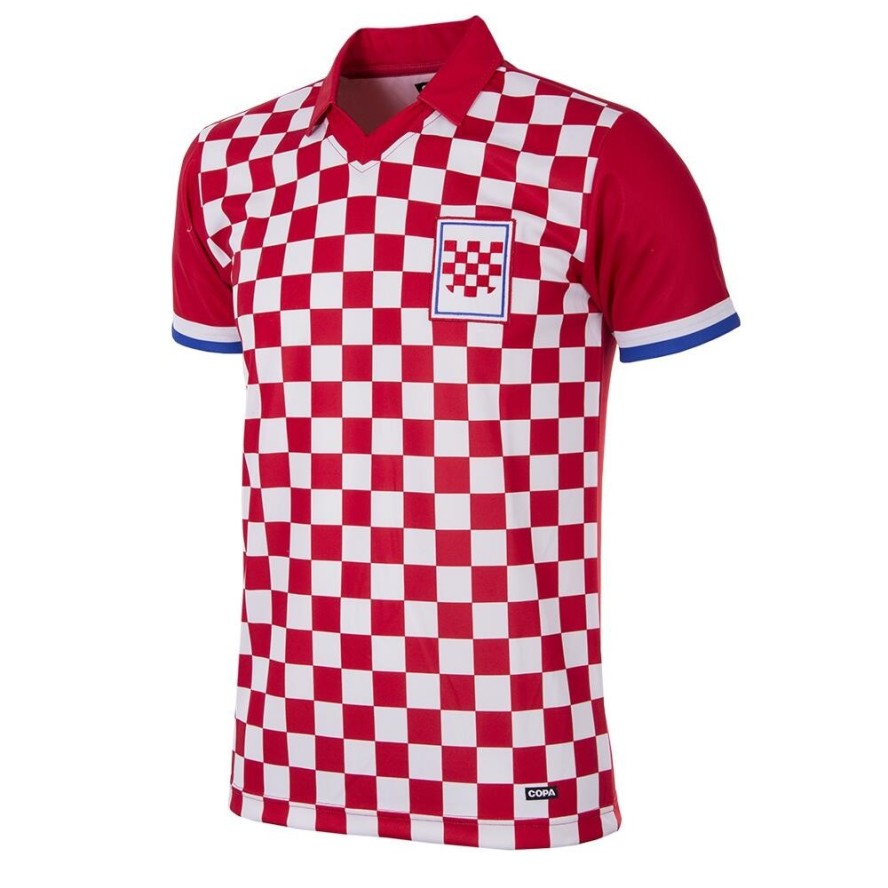 Koszulka piłkarska retro dla dorosłych Chorwacja 1990 - Czerwona-Biała
