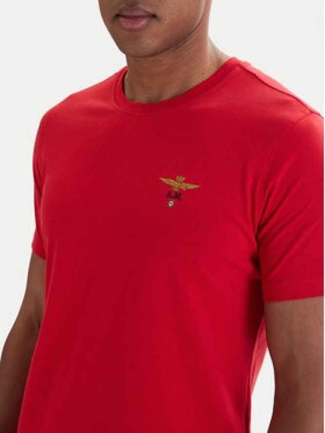 Aeronautica Militare T-Shirt 261TS1580UJ00372 Czerwony Regular Fit