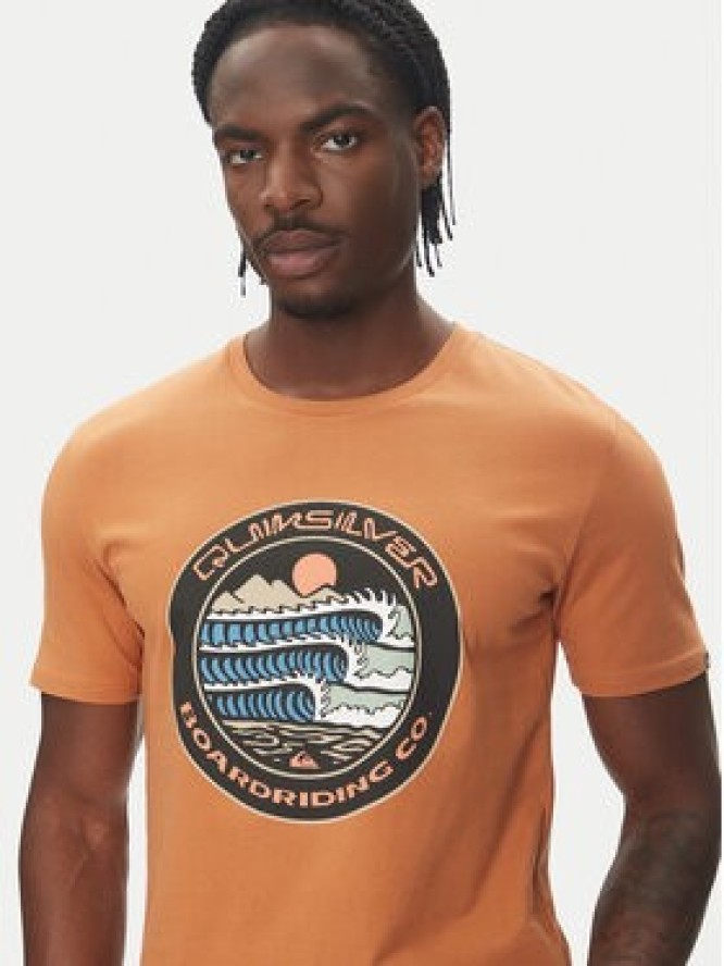 Quiksilver T-Shirt Ev Three Seas Ss EQYZT08051 Brązowy Regular Fit