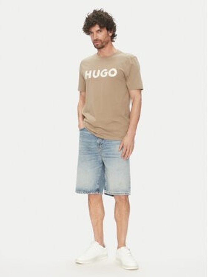 HUGO T-Shirt Dulivio 50467556 Beżowy Regular Fit
