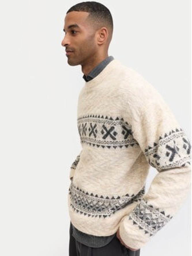 Jack & Jones Sweter Blumax 12286244 Beżowy Relaxed Fit