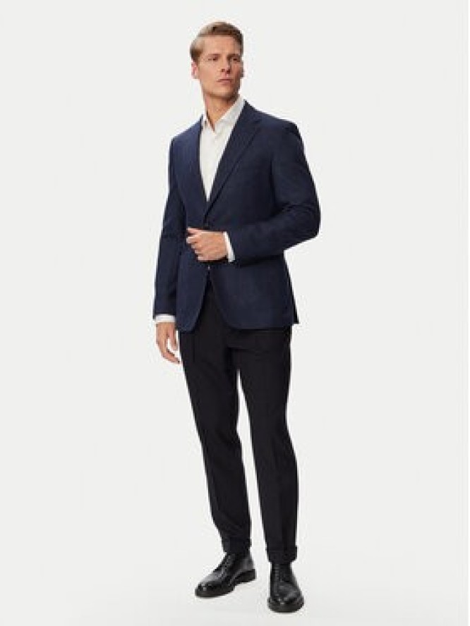 BOSS Marynarka H-Hutson-2PP-263 50567488 Granatowy Slim Fit
