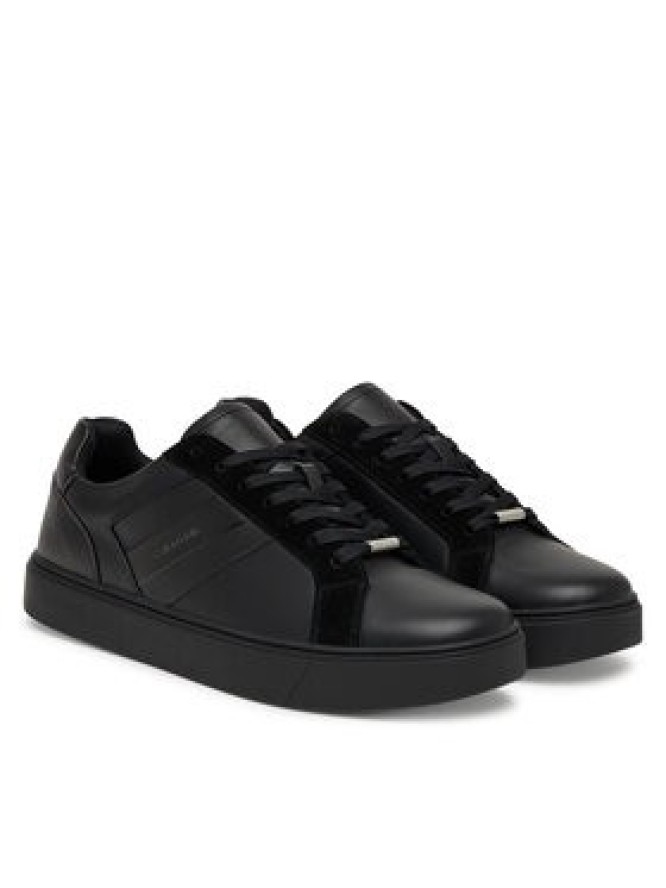 Calvin Klein Sneakersy Classic Cupsole Laceup Tape Lth2 YM0YM01448 Czarny