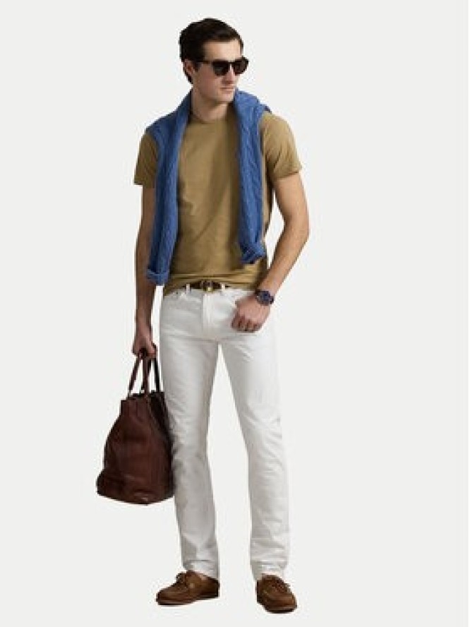 Polo Ralph Lauren T-Shirt 710671438429 Beżowy Custom Slim Fit