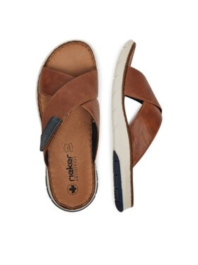 Rieker Klapki 25283-22 Brązowy