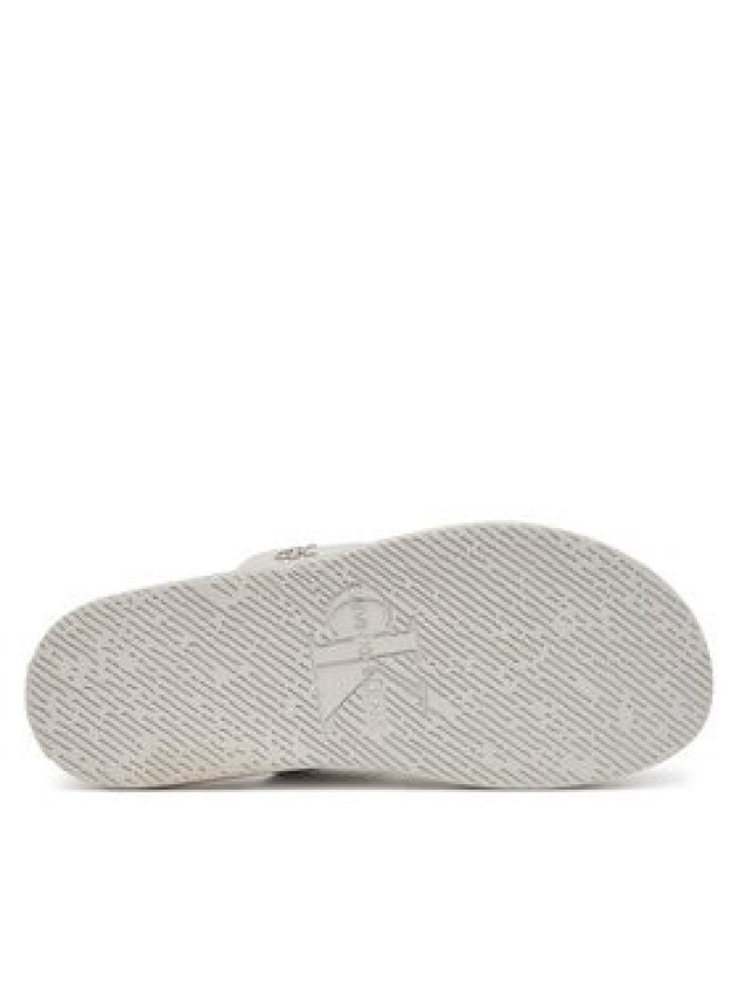 Calvin Klein Jeans Klapki Flat Molded Dbl Bar Sandal Cv YM0YM01222 Szary