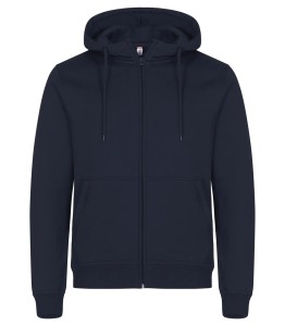 clique Miami Hoody Full Zip z bawełnianej mieszanki – Navy