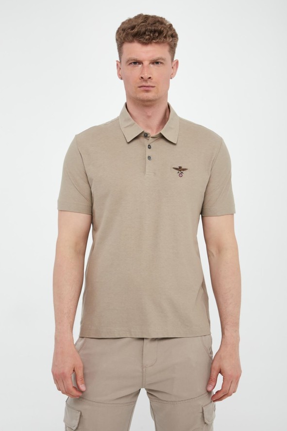 Polo męskie z haftem AERONAUTICA MILITARE