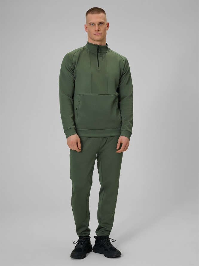 4F Bluza treningowa regular szybkoschnąca męska - khaki L