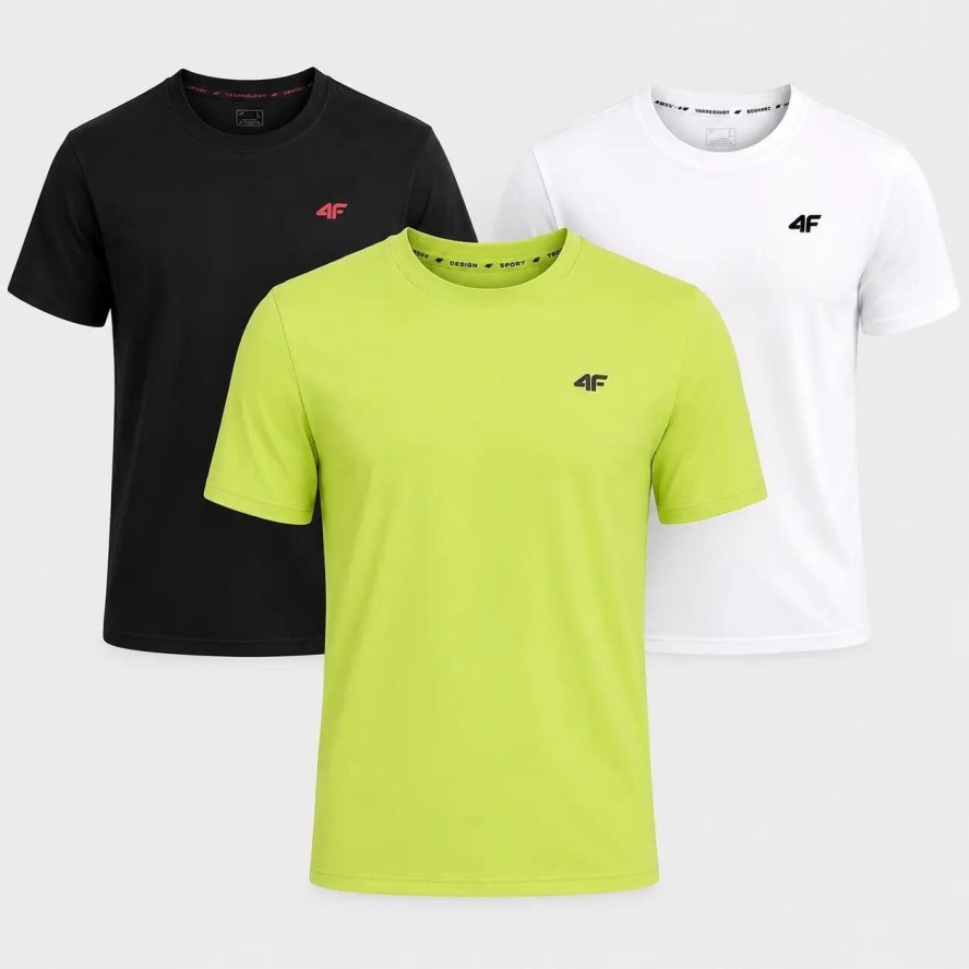 KOMPLET KOSZULEK MĘSKICH 4F 3PAK ZESTAW NA CO DZIEŃ T-SHIRT SPORTOWY