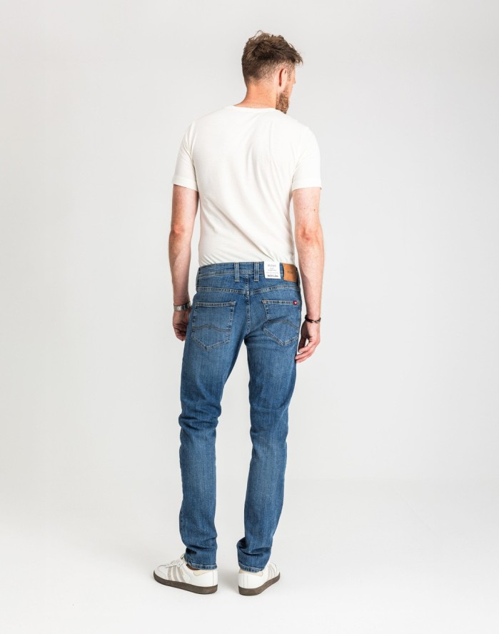 Męskie Spodnie Jeansowe Mustang Oregon Slim Denim Blue 1015042 5000 583