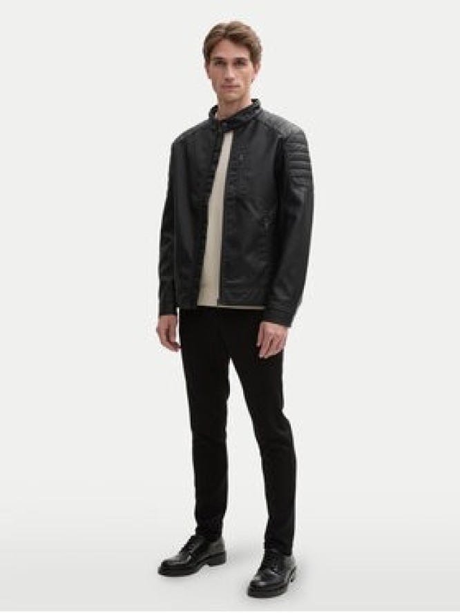 Tom Tailor Kurtka z imitacji skóry 1044100 Czarny Regular Fit