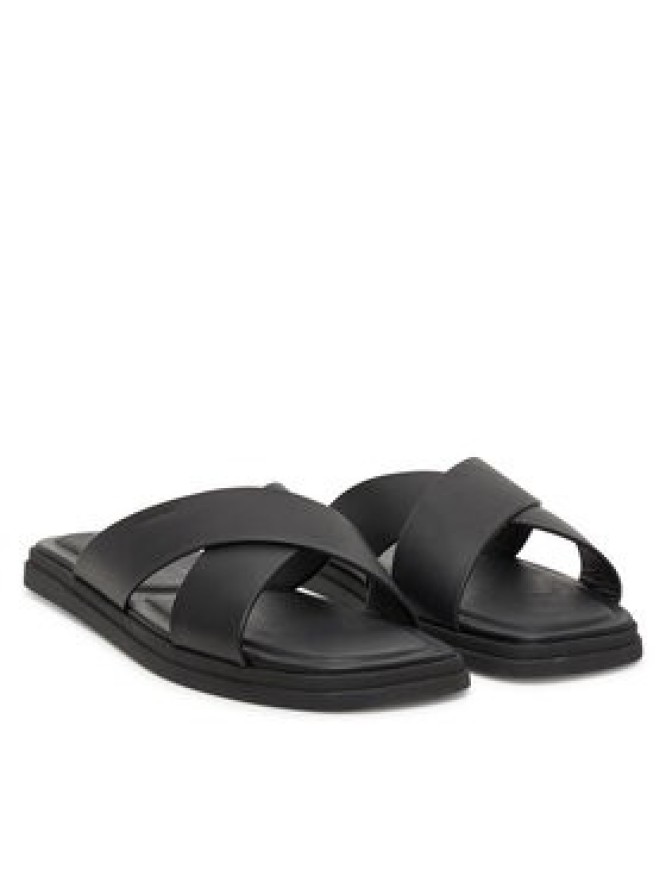 Calvin Klein Klapki Criss Cross Sandal HM0HM01737 Czarny