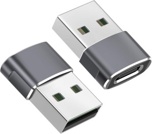 Zestaw adapterów USB-A do USB-C – 2 sztuki, szary