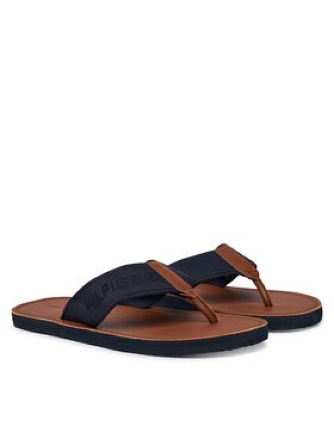 Tommy Hilfiger Japonki Jacquard Logo FM0FM05808 Granatowy