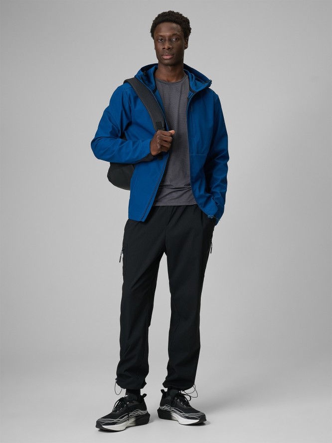 4F Kurtka softshell wiatroodporna membrana 8000 męska - turkusowa M