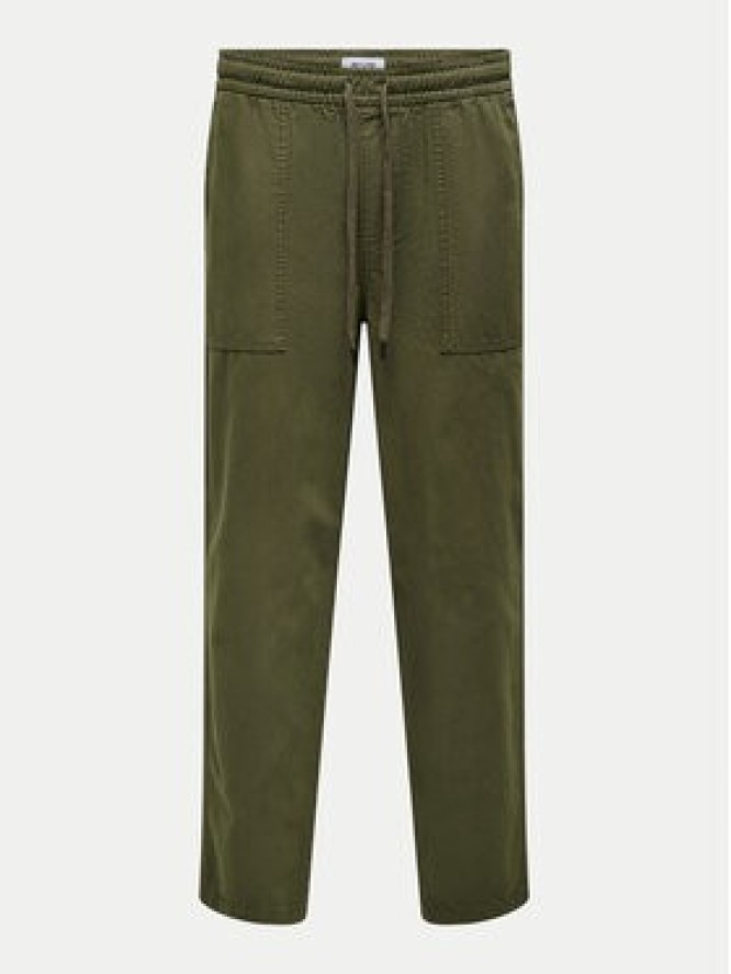 Only & Sons Spodnie materiałowe Sinus 22030239 Zielony Loose Fit