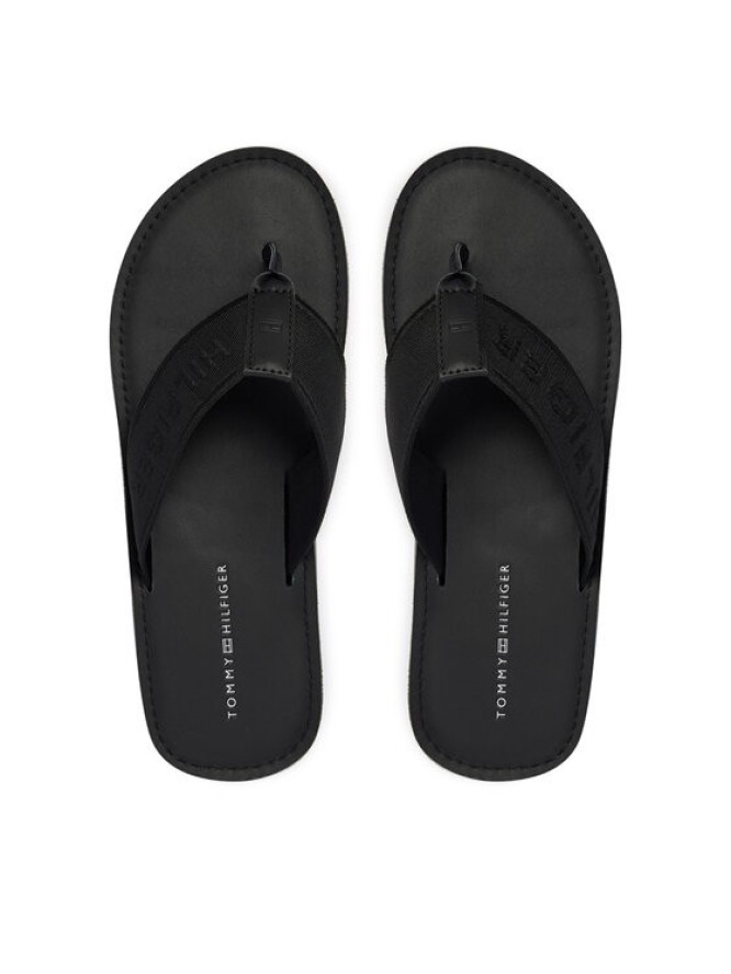 Tommy Hilfiger Japonki Jacquard Logo FM0FM05808 Czarny