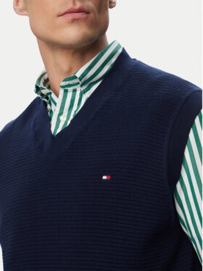 Tommy Hilfiger Sweter MW0MW43244 Granatowy Regular Fit