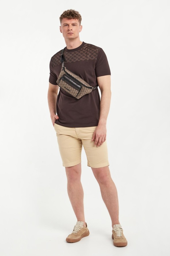 T-shirt męski z nadrukiem logo KARL LAGERFELD