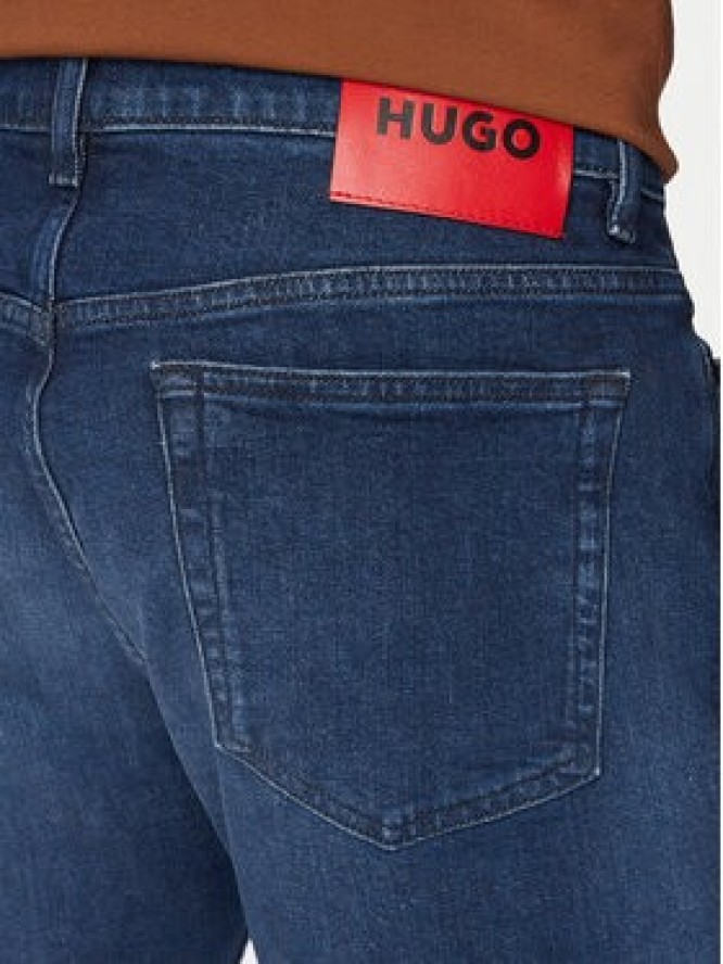 HUGO Jeansy 50556089 Granatowy Slim Fit