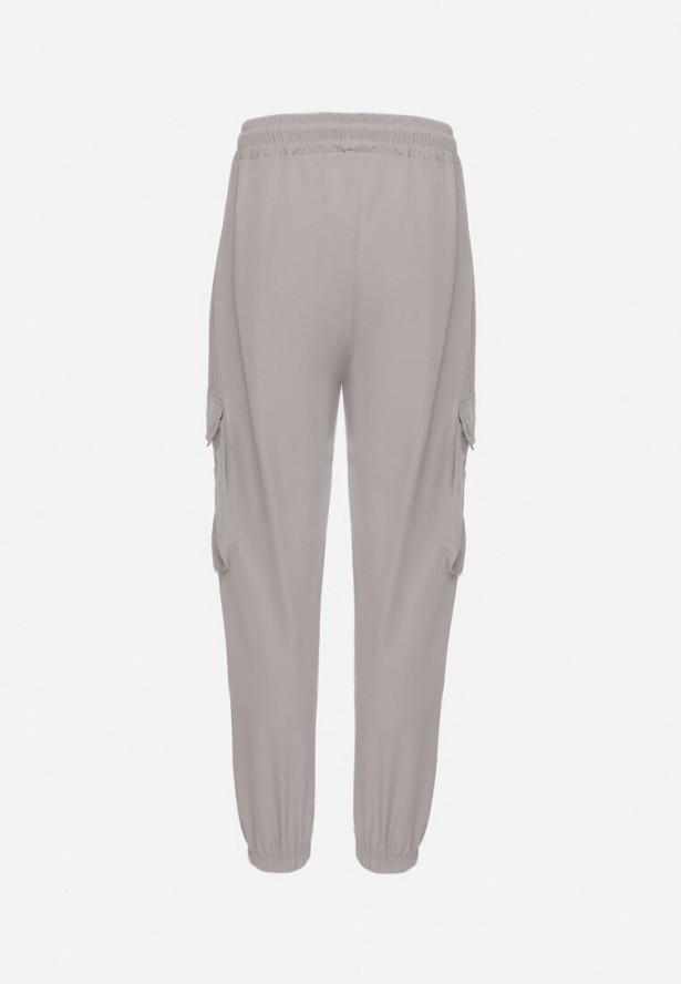 Ciemnoszare Spodnie Cargo z Odpinanym Łańcuchem Efandrel