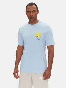 adidas T-Shirt Lounge Still Life Lemons Graphic JJ3958 Niebieski Regular Fit