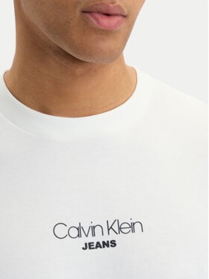 Calvin Klein Jeans T-Shirt LV04RB824G Biały Regular Fit