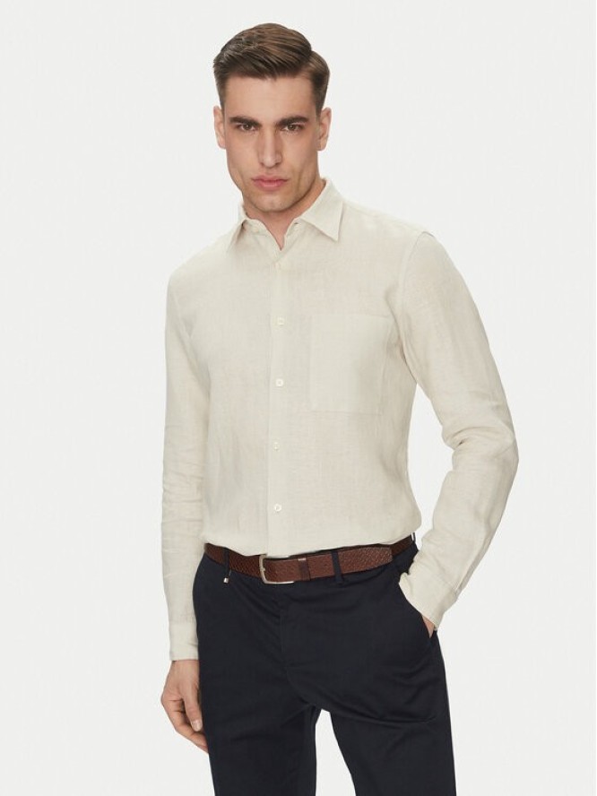 Marc O'Polo Koszula 523 7428 42318 Beżowy Regular Fit