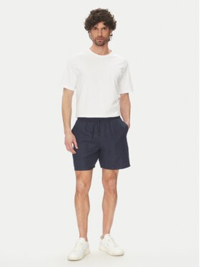BOSS Szorty materiałowe 50540134 Granatowy Regular Fit