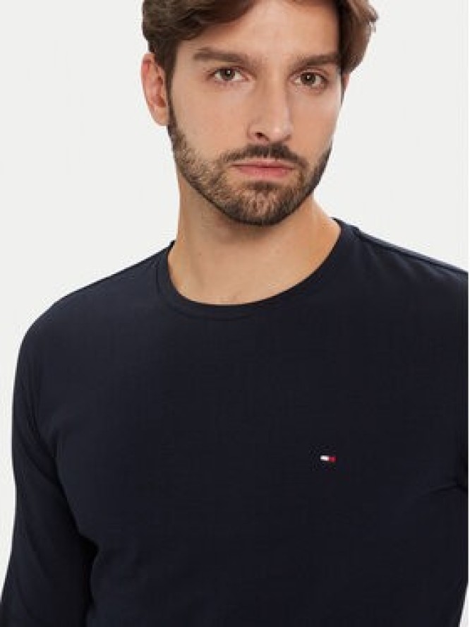 Tommy Hilfiger Longsleeve Stretch Tee MW0MW10804 Granatowy Slim Fit
