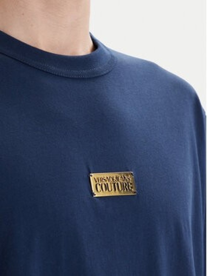 Versace Jeans Couture T-Shirt 80GAHT05 CJ00T Granatowy Regular Fit