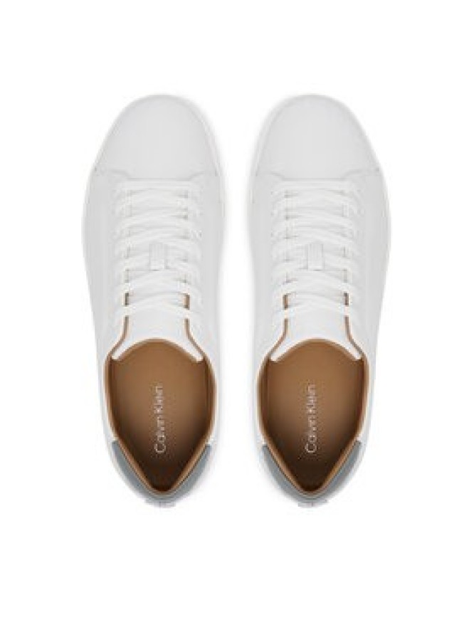 Calvin Klein Sneakersy Pure Low Laceup Cupsole Hf Lth HM0HM01859 Biały